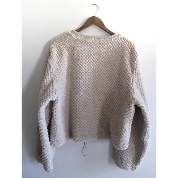Sadie & Sage NWOT Longing Days Cropped Textured Balloon Sleeve Sweater Top Large - Picture 6 of 8